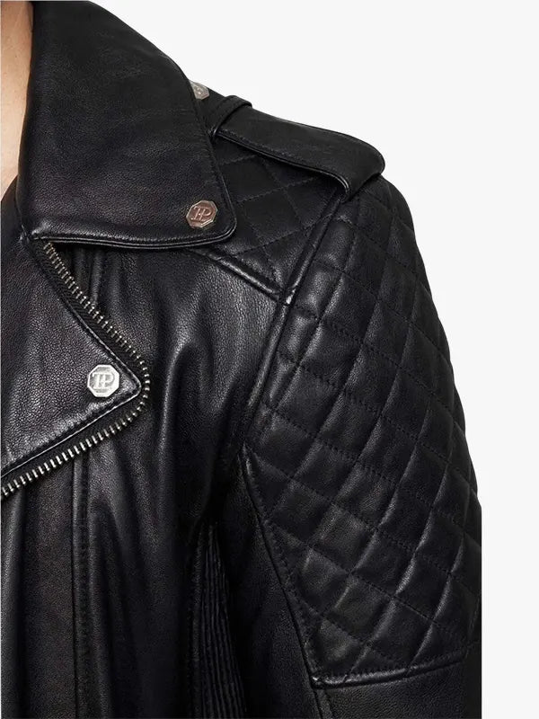 Simba leather jacket With Belt