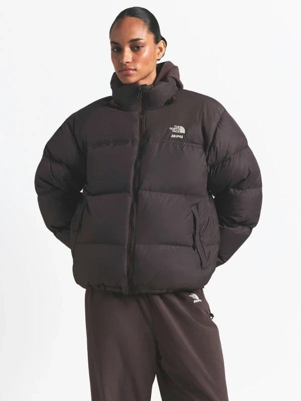 Skims x North Face 1996 Nuptse Brown Puffer Jacket