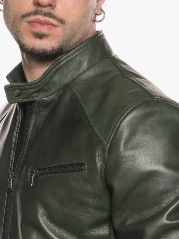 Snap Tab Collor Uo6 Mens Green jacket