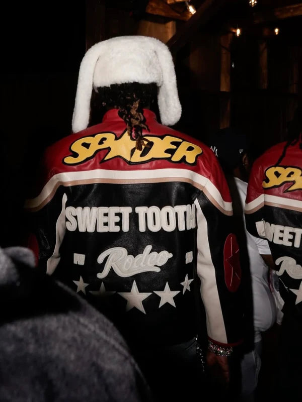 Sp5der Sweet Tooth Rodeo Young Thug Leather Jacket