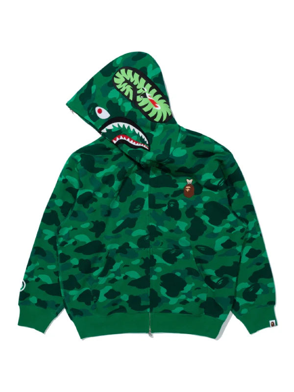 Stray Kids Bape Shark Hoodie Green