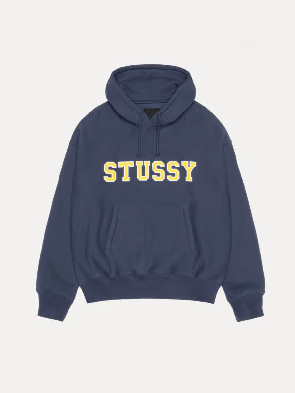 Stussy Felt Applique Hoodie Blue