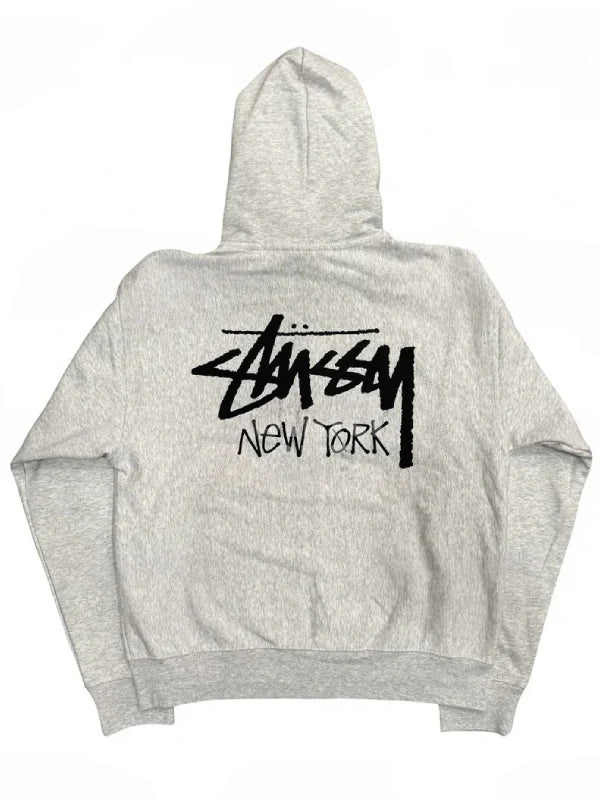 Stussy New York Hoodie Grey