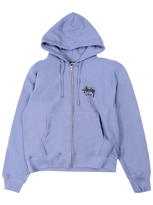 Stussy New York Zip-Up Hoodie Blue