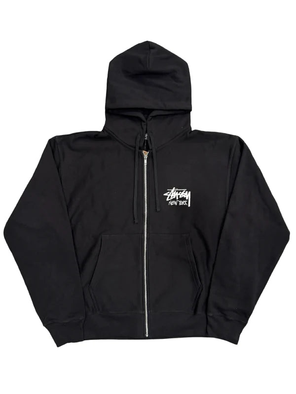 Stussy Stock New York Zip Hoodie Black