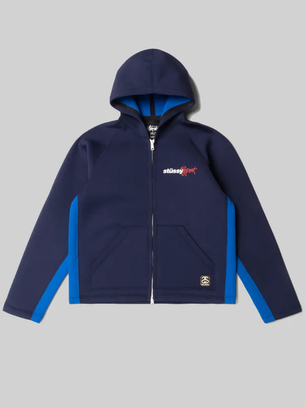 Stussy Wales Bonner Neoprene Hoodie Blue