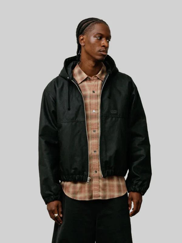Stussy_Waxed_Cotton_Hooded_Work_Jacket_Black