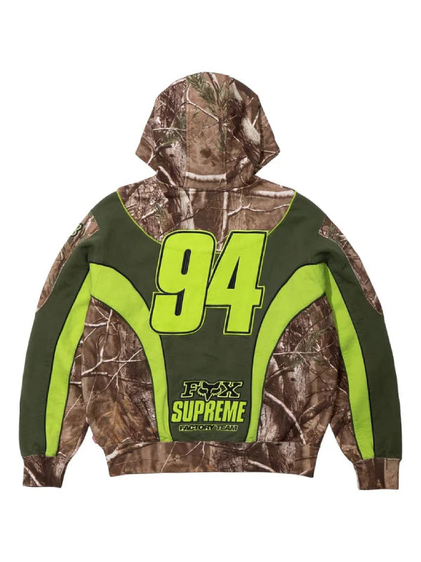 Supreme Fox Racing Camo Zip Up Hooded Sweatshirt