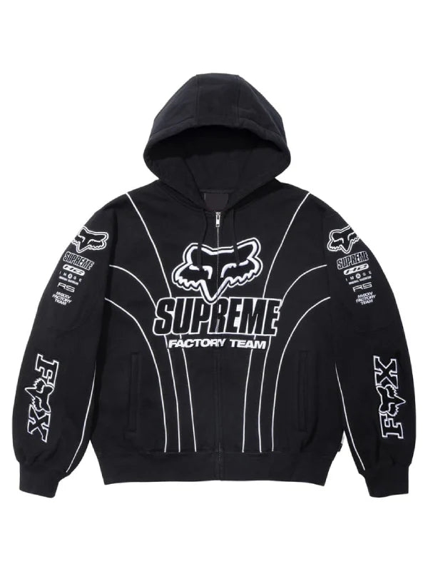 Supreme Fox Racing Zip Up Hoodie