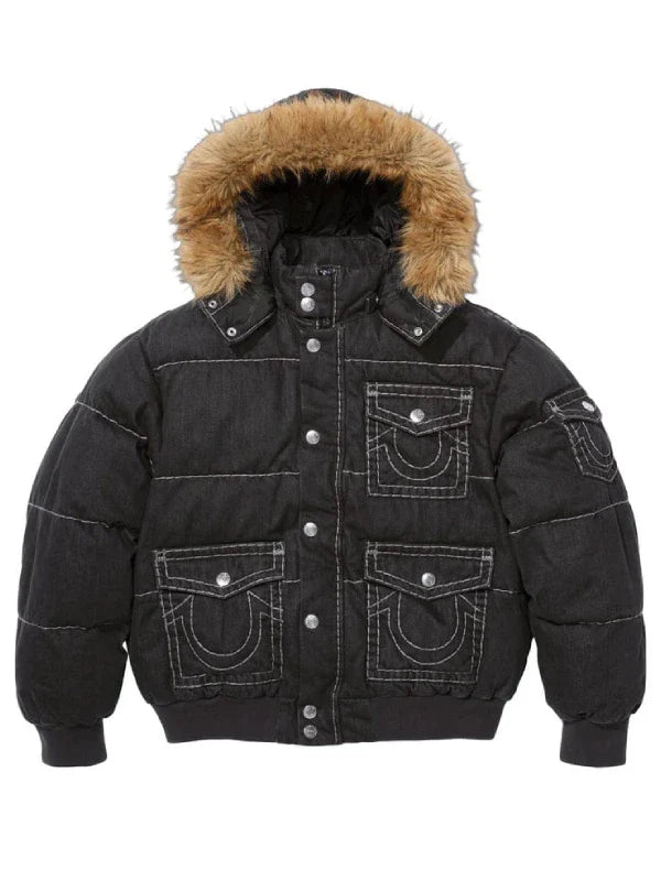 Supreme True Religion Puffer Jacket Black