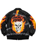 Supreme Vanson Ghost Rider Leather Jacket Black