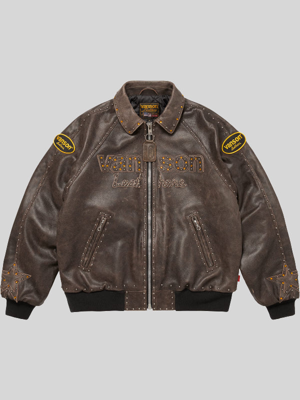 Supreme Vanson Leathers B.B Simon Brown Jacket