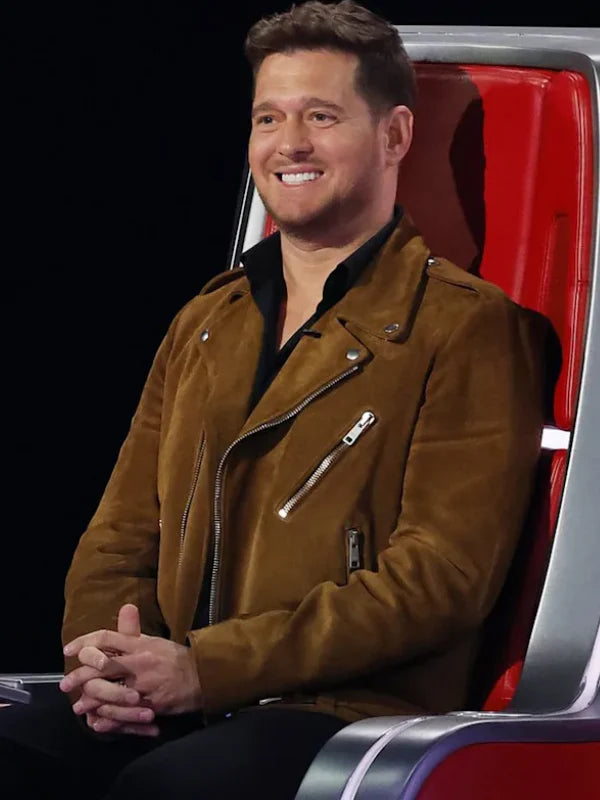 The-Voice-S28-Michael-Buble-Brown-Suede-Jacket-1