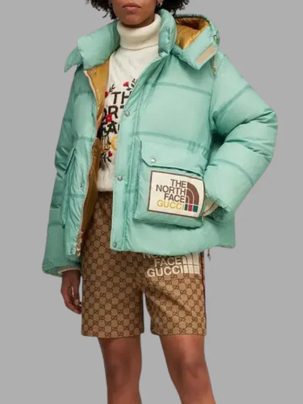 The North Face Gucci Down Bomber Jacket Green