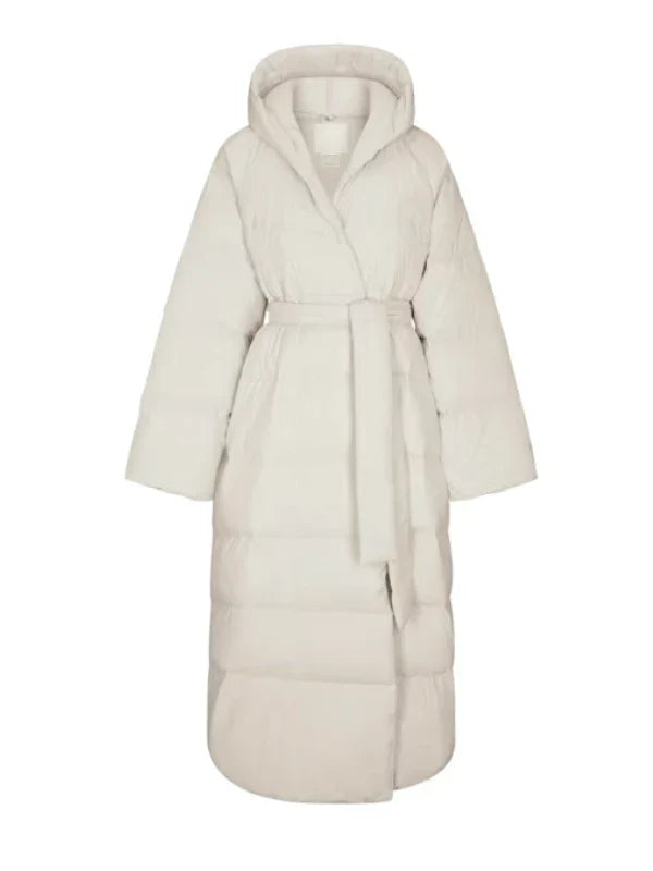 The North Face x Skims Nuptse Wrap Parka Coat White