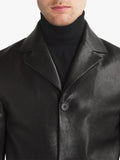 The Row Brodie Black Leather Jacket