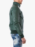 Thin Green Lamb bomber Zipper Jacket