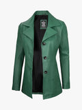 Three Button Green Blazer For Women