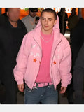 Timothee Chalamet Pink Marty Supreme Jacket for Sale