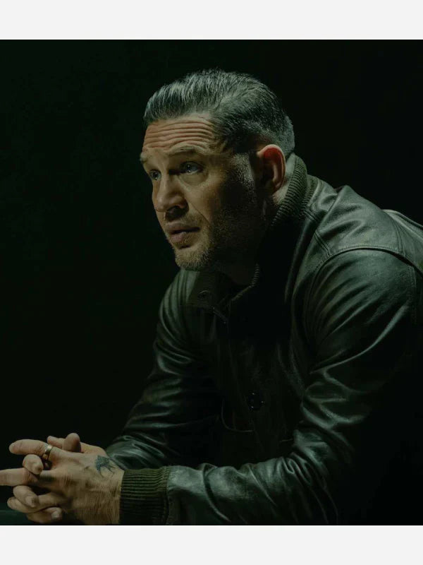 Tom Hardy Leather Jacket in Mobland
