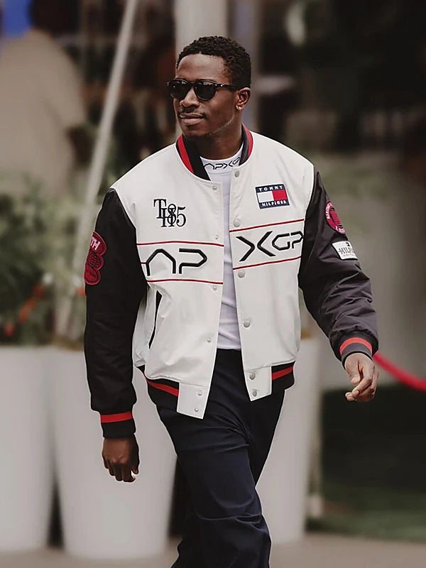Tommy Hilfiger APXGP Black and White Varsity Jacket