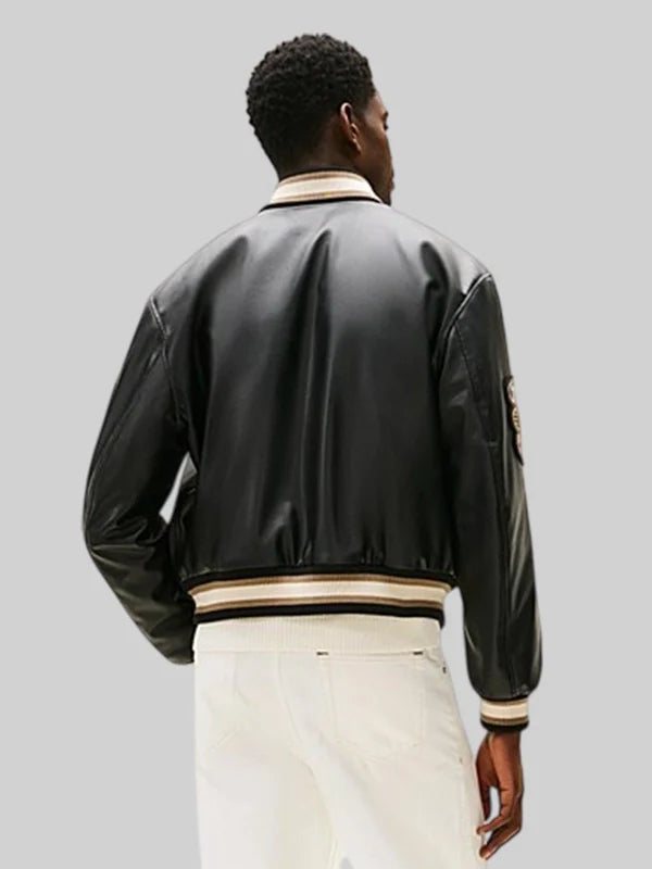 Tommy Hilfiger APXGP Leather Jacket Black