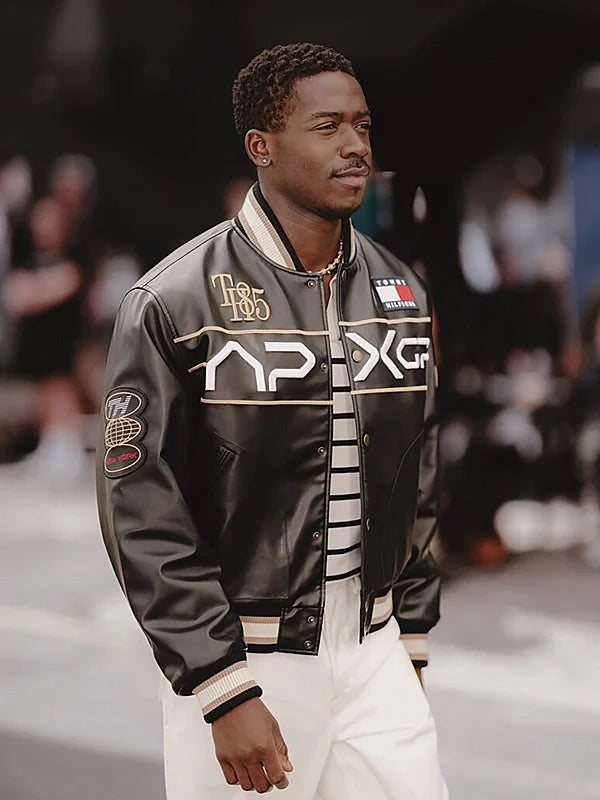 Tommy Hilfiger APXGP Leather Varsity Jacket