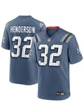 TreVeyon Henderson Nike Rivalry Patriots Storm Blue Jersey Shirt