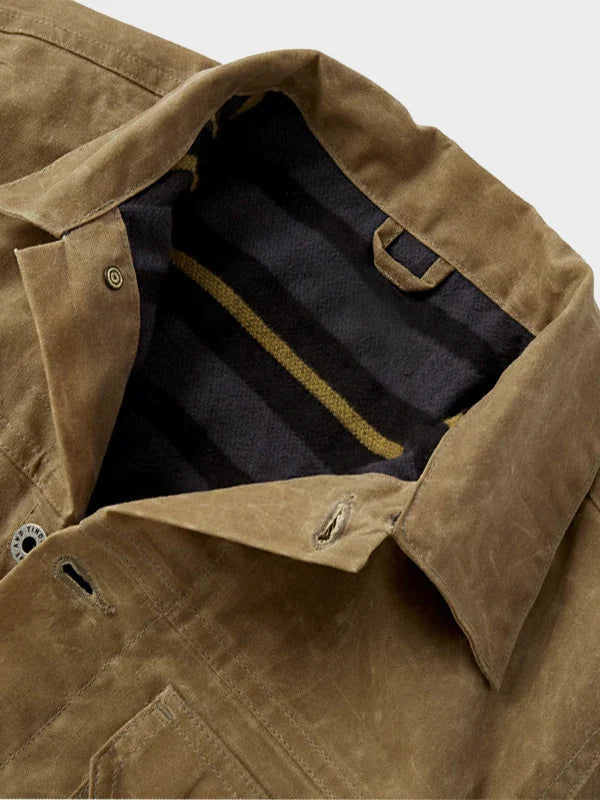 Trucker-Waxed-Canvas-Brown-Jacket