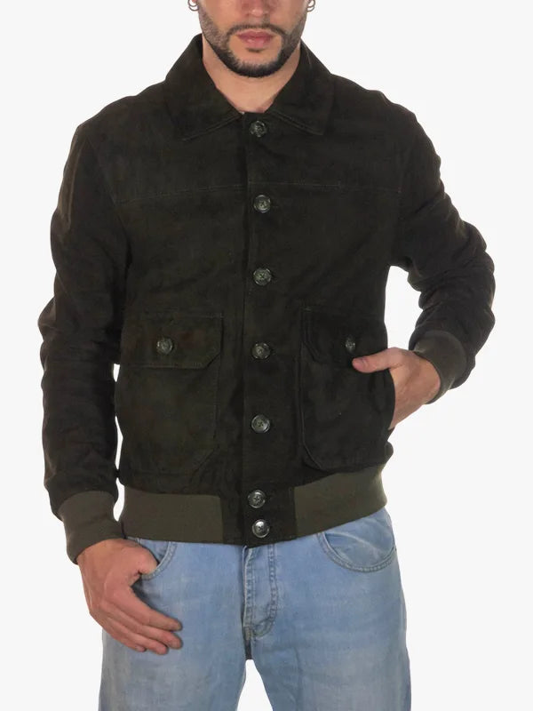 U03 Mens Bomber Shirt Style Jacket