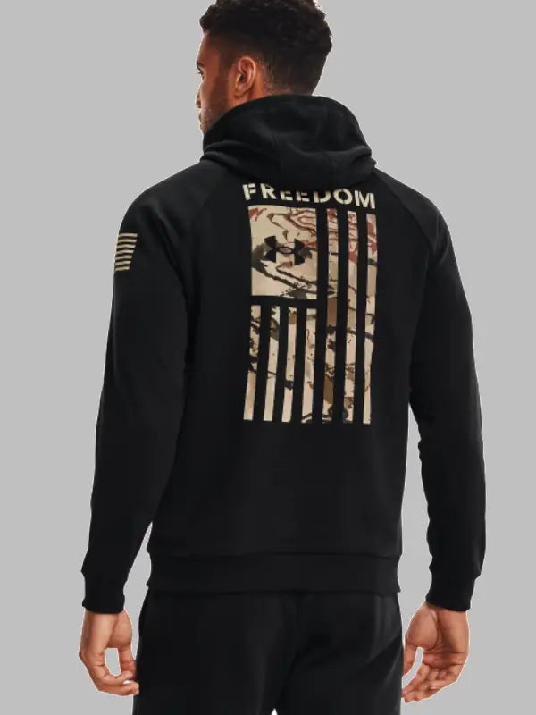 UA Freedom Flag Hoodie Black