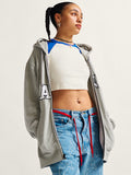 Vans Split Zip-Up Hoodie Grey