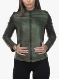 Violetta Bis Women’s Green Zip-up Jacket