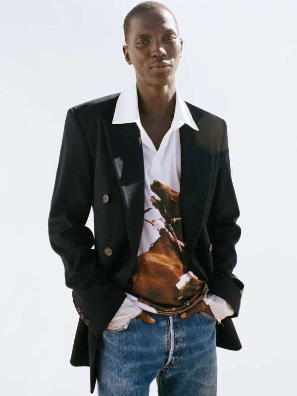 Wales Bonner Stussy Blue Blazer