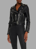 Walter Baker Kelsey Leather Biker Jacket Black
