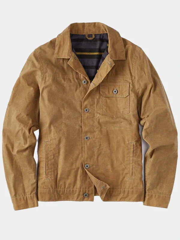Waxed-Trucker-Brown-Jacket