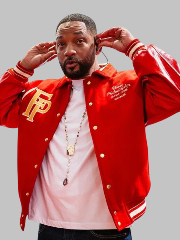 Will Smith Summertime Ball 2025 Red Varsity Jacket
