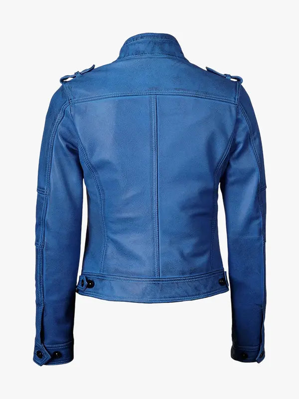 Women Waxed Leather Jacket