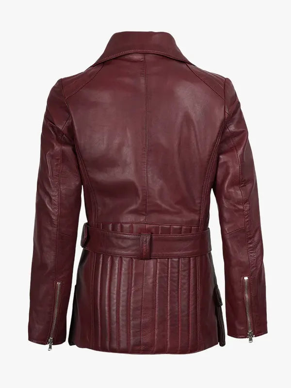 Women's Asymmetrical Real Leather Biker Jacket