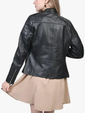 Women’s Leather Carris Cafe Racer Jacket