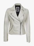 Women’s Off White Lambskin Leather Jacket