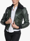 Women’s Pilot Sheepskin Collar Jacket