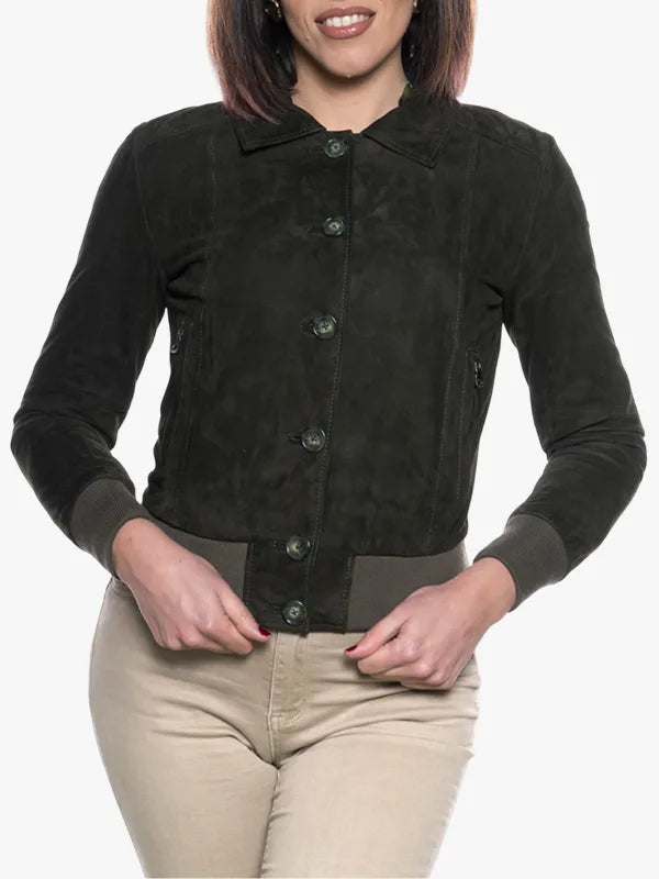 Women’s Polo Green Bomber Jacket