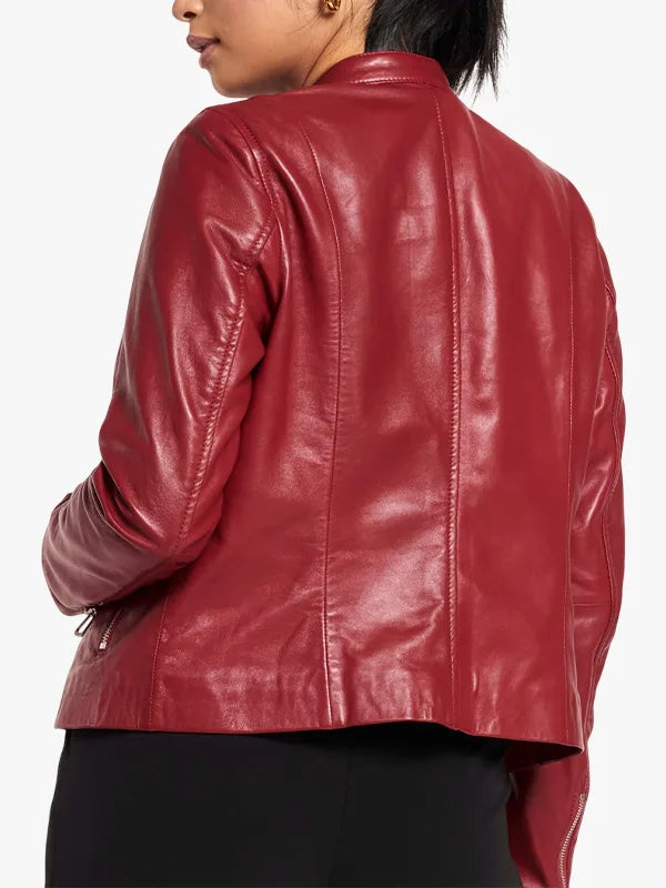 Women’s Red Leather Jacket
