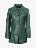 Womens Real Green Coat 34 length Jacket