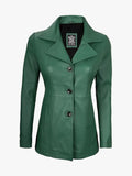Womens Three Button Green Blazer
