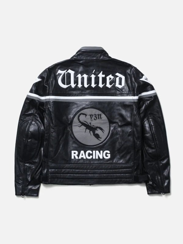 Y-3 Neighborhood Leather Racer Jacket Black