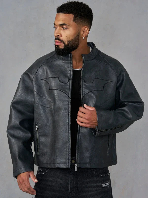 YoungLA Batman Black Leather Jacket