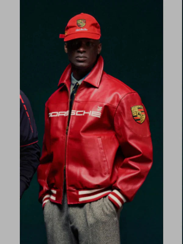 aime leon dore porsche jacket red