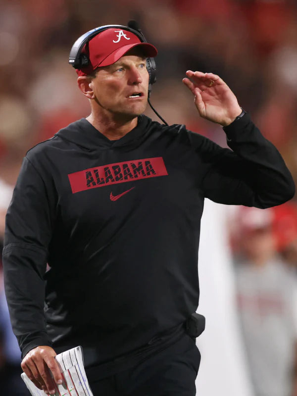 albama coach deboer black hoodie nike